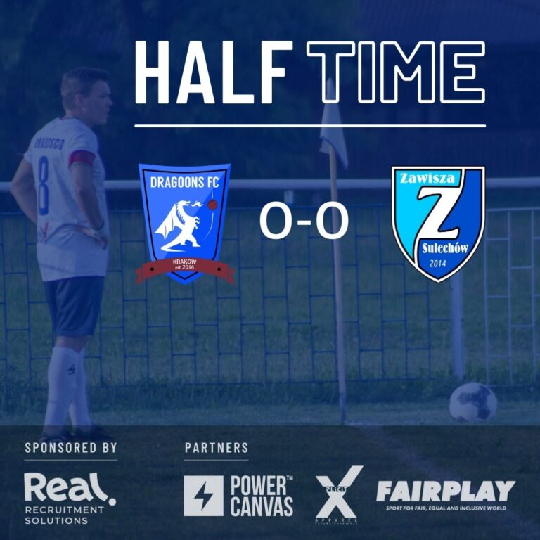 Krakow Dragoons FC vs Zawisza Sulechów half-time result (0-0)